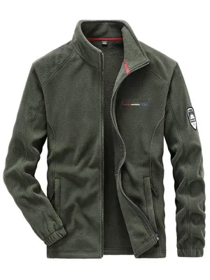 Outdoor Zipper Fleece Hiking Jacket with Inside Pockets for Men - SF0686