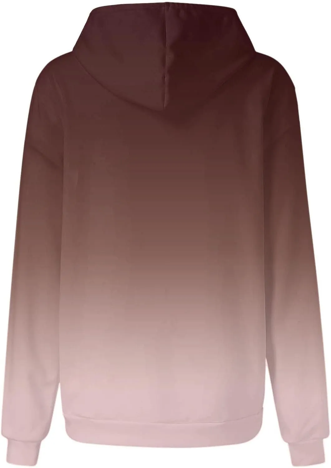 Oversized Sweatshirt for Women Gradient Pullover Hoodies Drawstring Fashion Y2K Hooded Tops Sweatshirts with Pockets