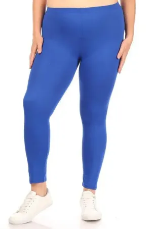 Plus Solid high rise Fitted leggings