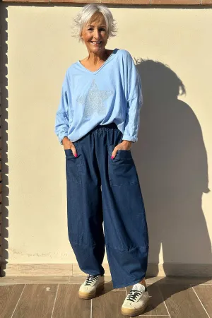 Primrose Denim Trousers Mid Denim