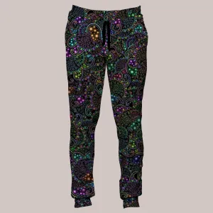 Psychedelic Joggers (UV/RGB, Eco-Friendly, Unisex, Fleece-Lined) | NEOPAISLEY