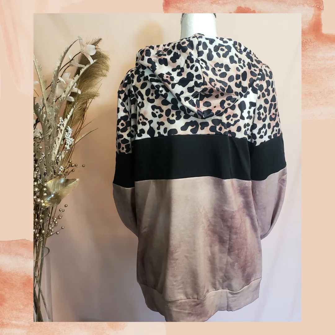 "Wild Jane" (Blush) Leopard Hoodie