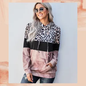 "Wild Jane" (Blush) Leopard Hoodie