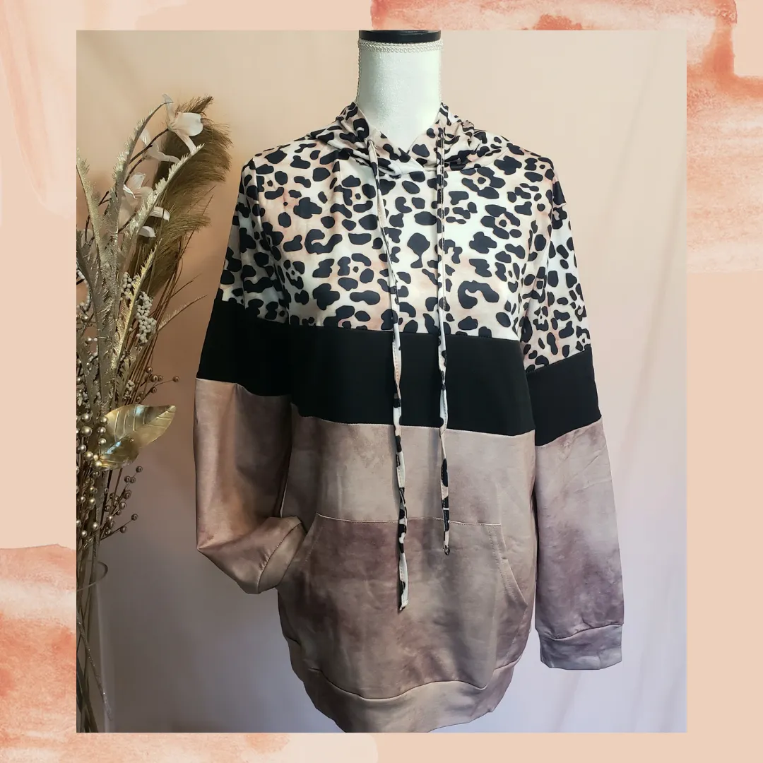 "Wild Jane" (Blush) Leopard Hoodie