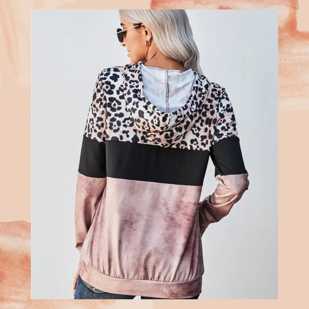 "Wild Jane" (Blush) Leopard Hoodie