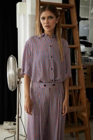 Red Check Short Sleeved Shirt