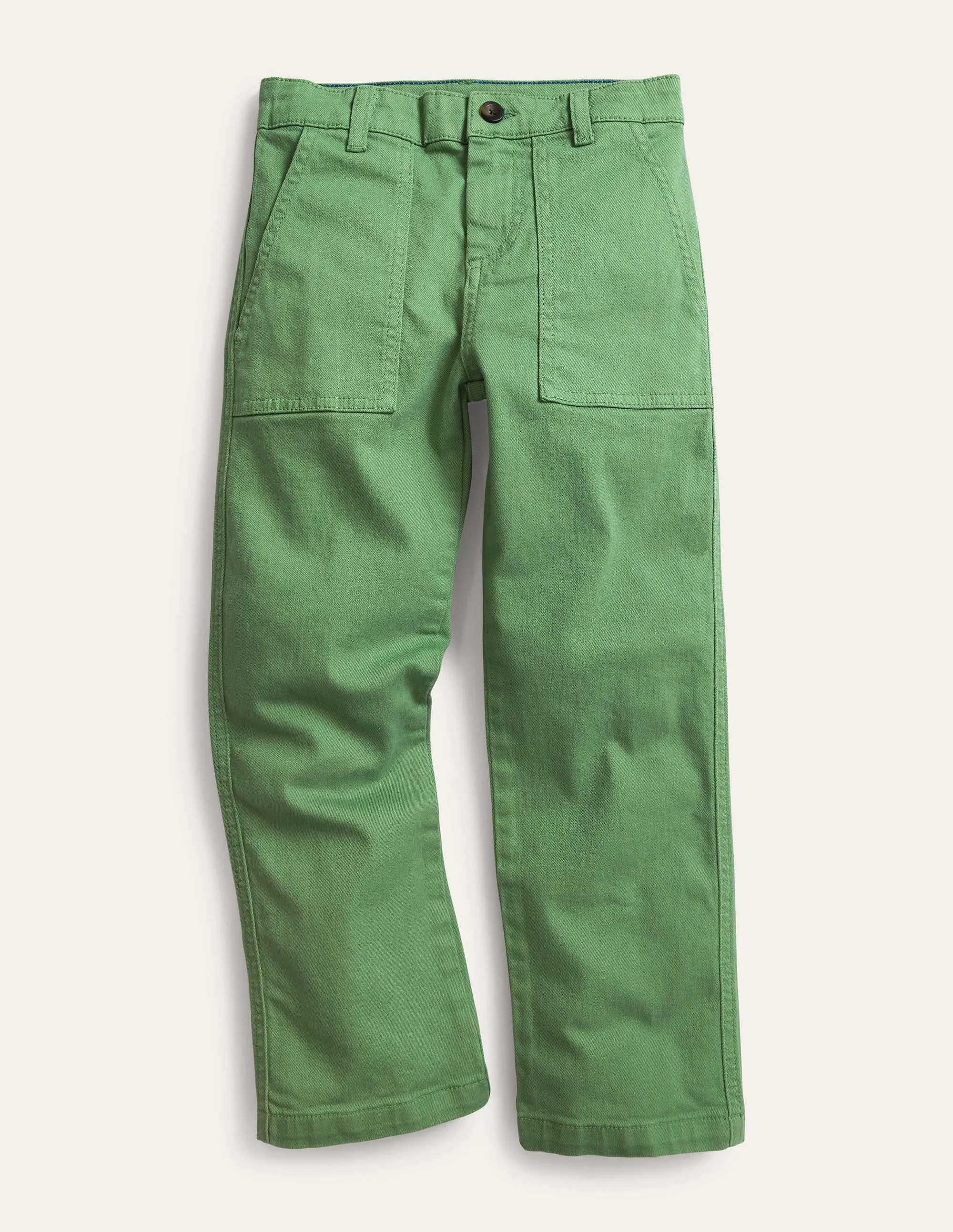 Relaxed Pocket Trousers-Deep Grass Green