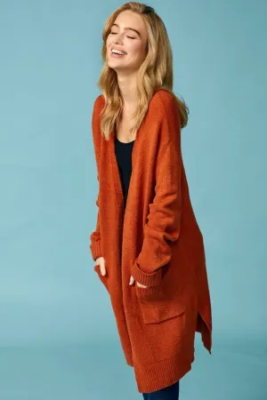 Rust Sweater Cardigan- T818