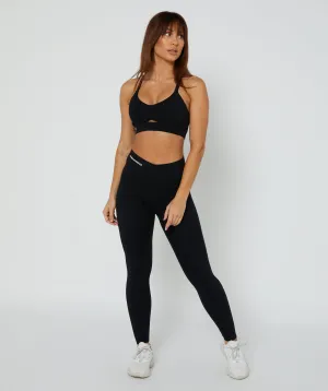 Sleek Leggings - Full Length (Black) by OneMoreRep