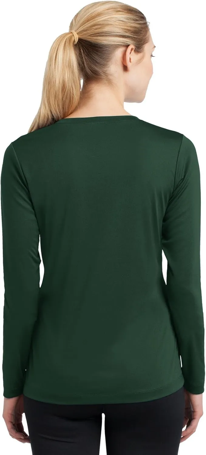 Sport-Tek Ladies Long Sleeve PosiCharge Competitor V-Neck Tee. LST353LS - Black