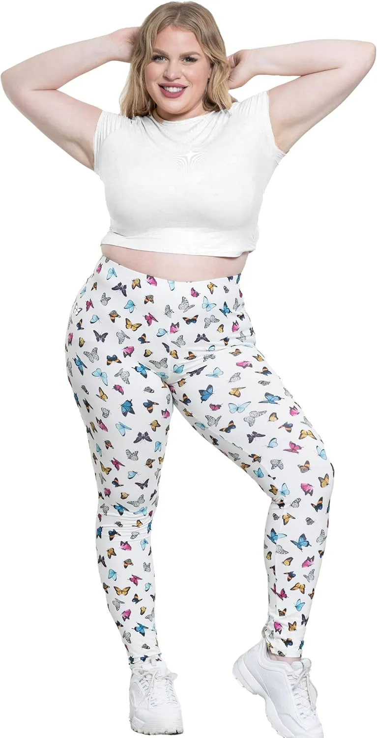 STRETCH IS COMFORT Women's and Plus Size Oh So Soft Knee & Full Length Leggings | Lots of Prints | Adult Sizes S-7X