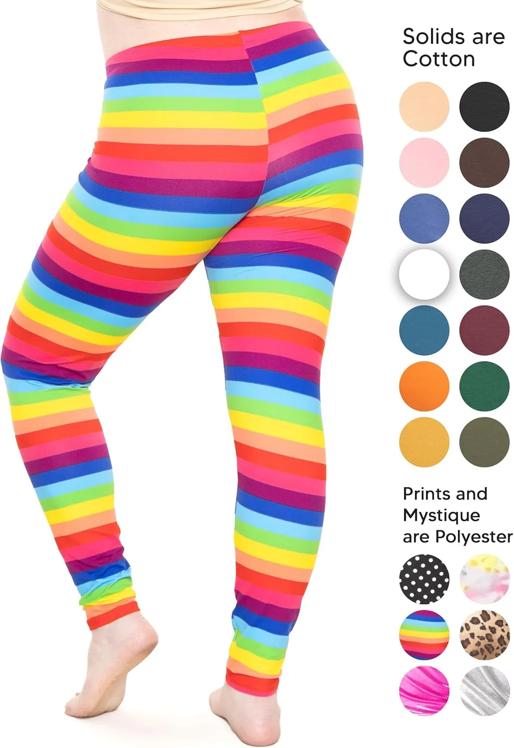 STRETCH IS COMFORT Women's and Plus Size Oh So Soft Knee & Full Length Leggings | Lots of Prints | Adult Sizes S-7X