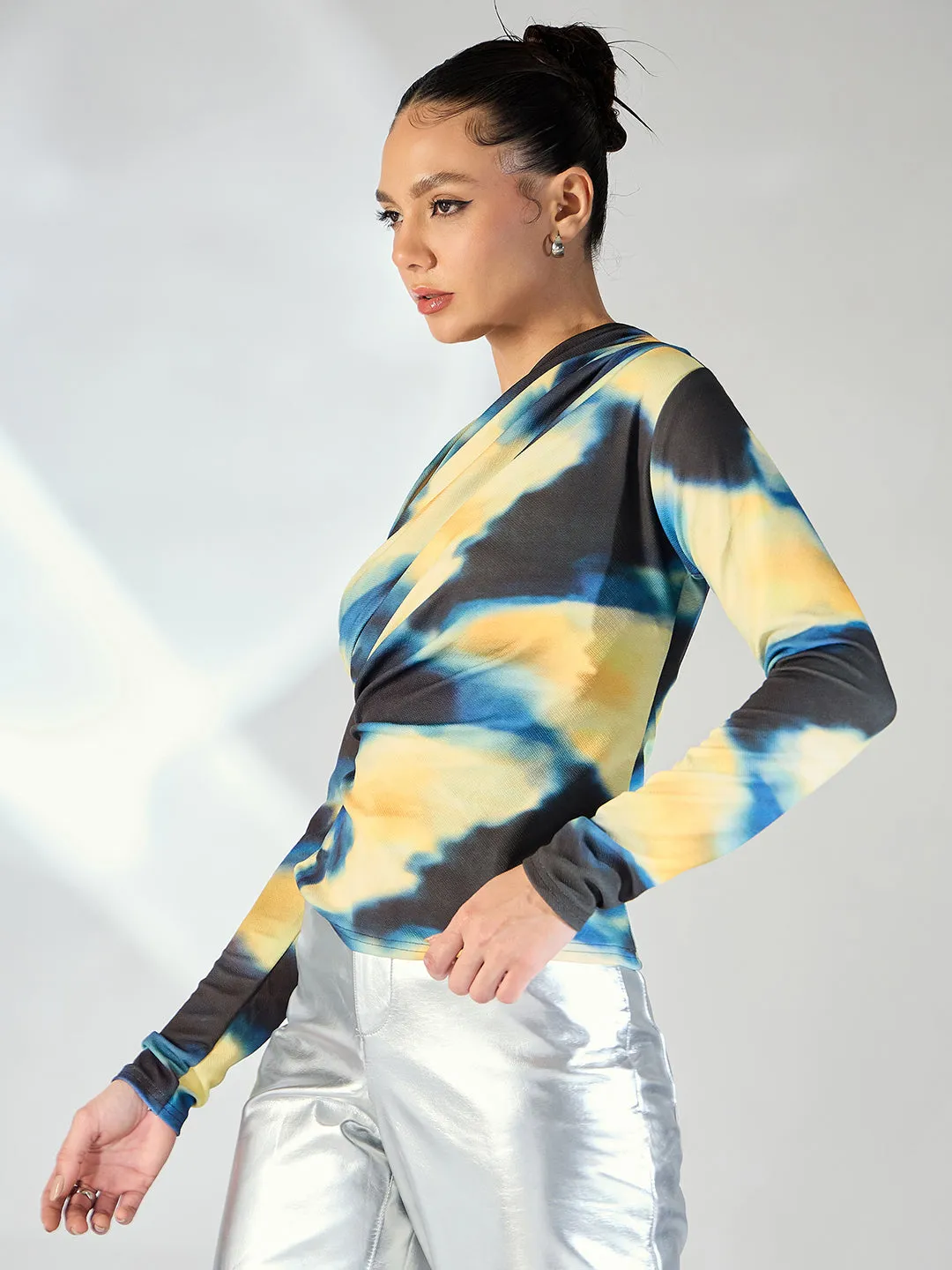 Stretchable Asymmetrical Full Sleeve Top