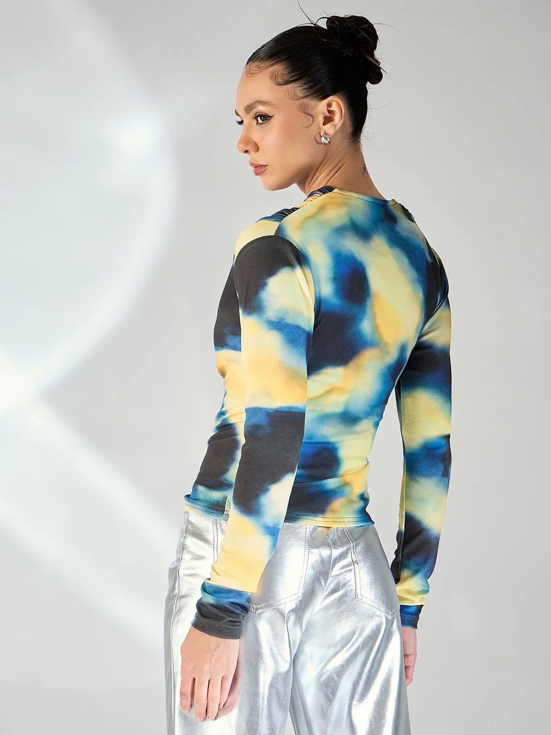 Stretchable Asymmetrical Full Sleeve Top