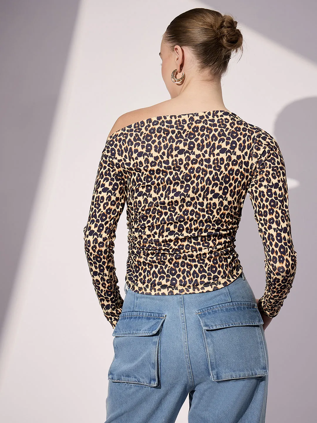 Stretchable Asymmetrical Ruched Top