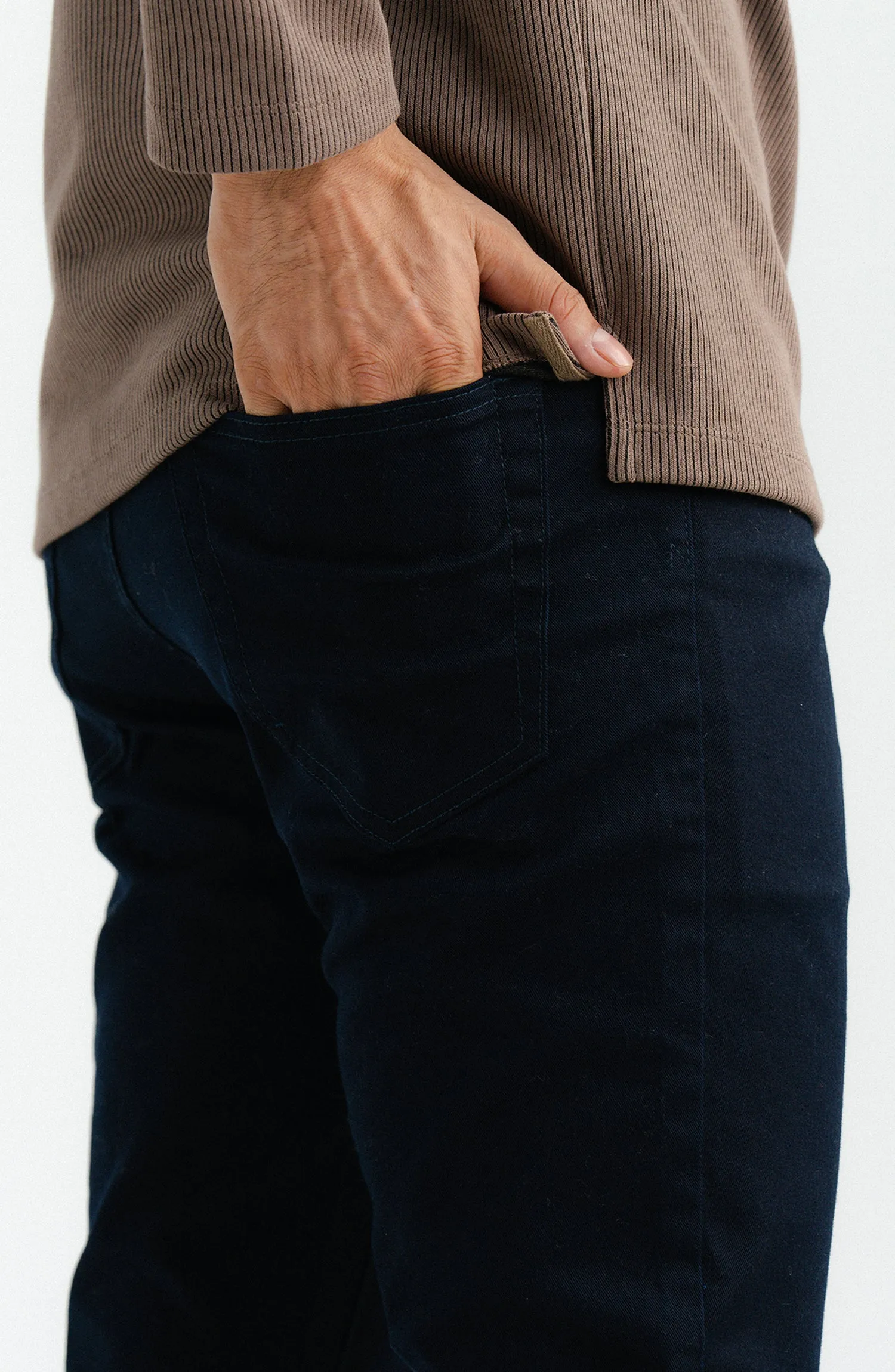 Suede Pant - Navy Blue