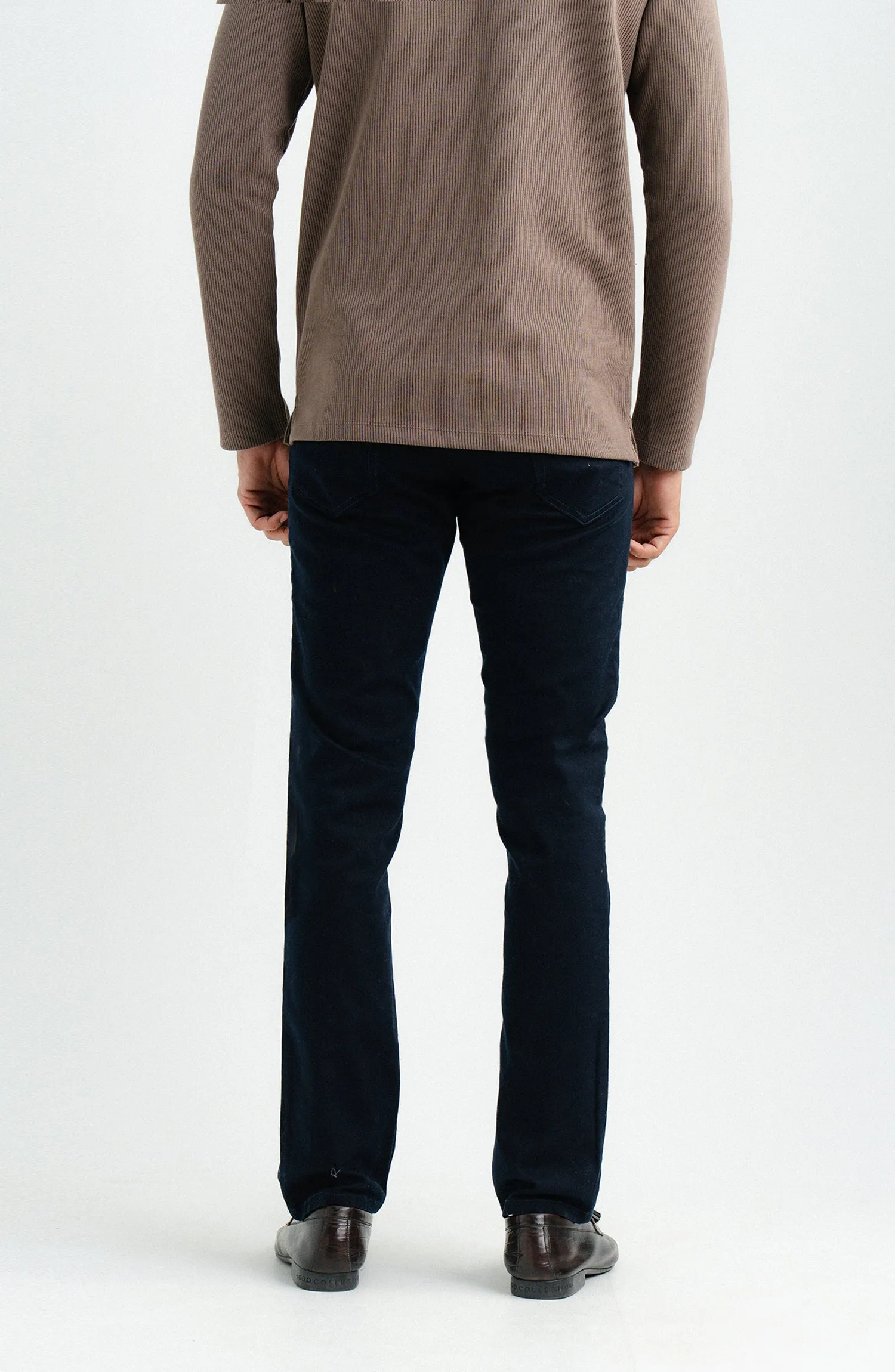 Suede Pant - Navy Blue