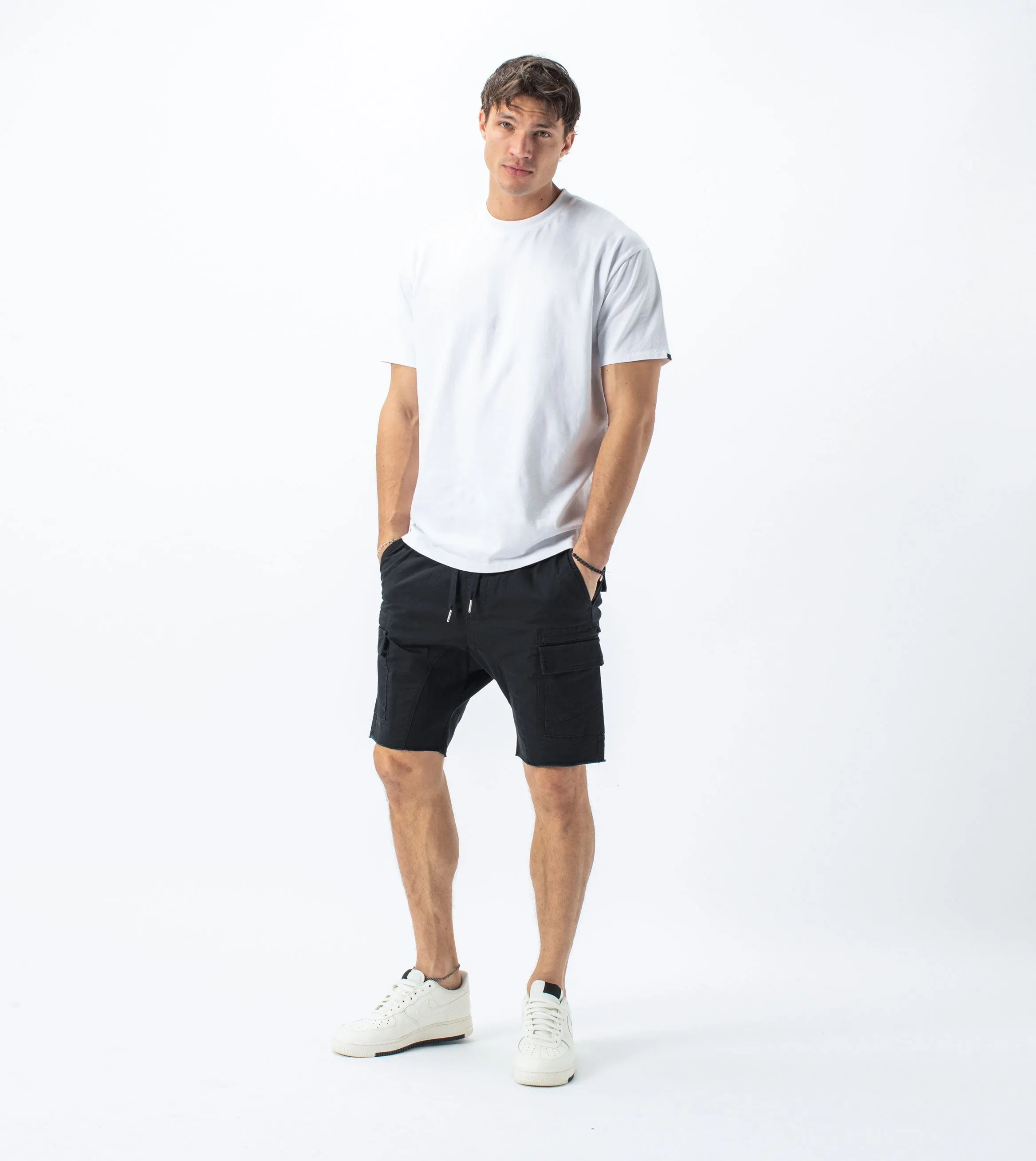 Sureshot Lightweight Cargo Short Washed Black
