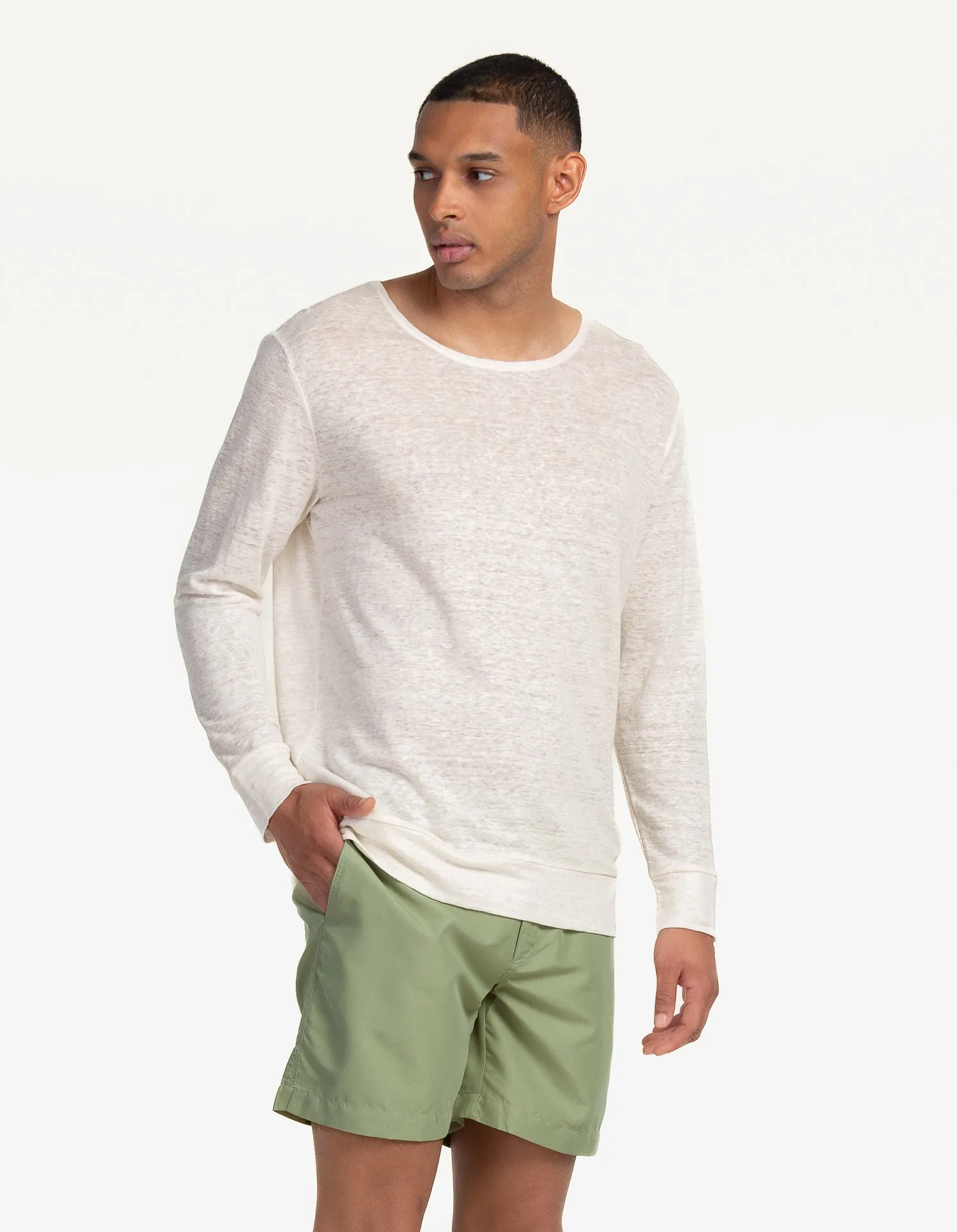 SWEATSHIRT LINEN BLANC