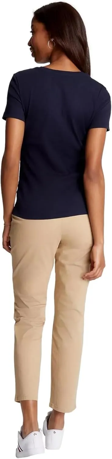 Tommy Hilfiger Women's Performance Cotton T-Shirt  Lightweight Graphic Tees