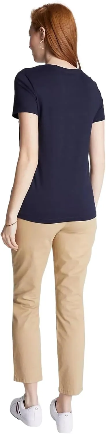 Tommy Hilfiger Women's Performance Cotton T-Shirt  Lightweight Graphic Tees