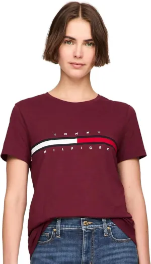 Tommy Hilfiger Women's Performance Cotton T-Shirt  Lightweight Graphic Tees