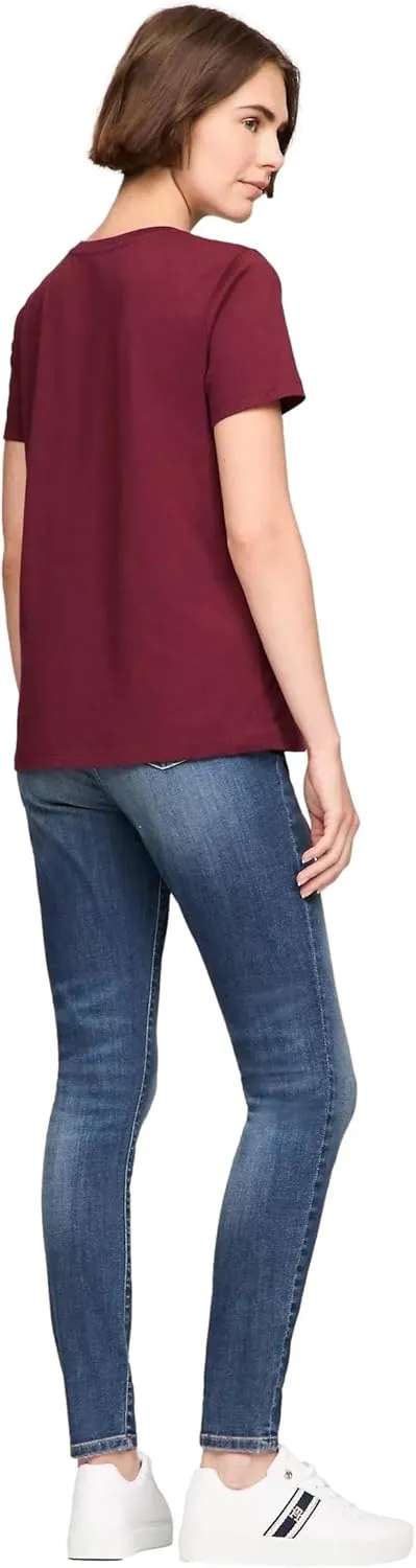 Tommy Hilfiger Women's Performance Cotton T-Shirt  Lightweight Graphic Tees