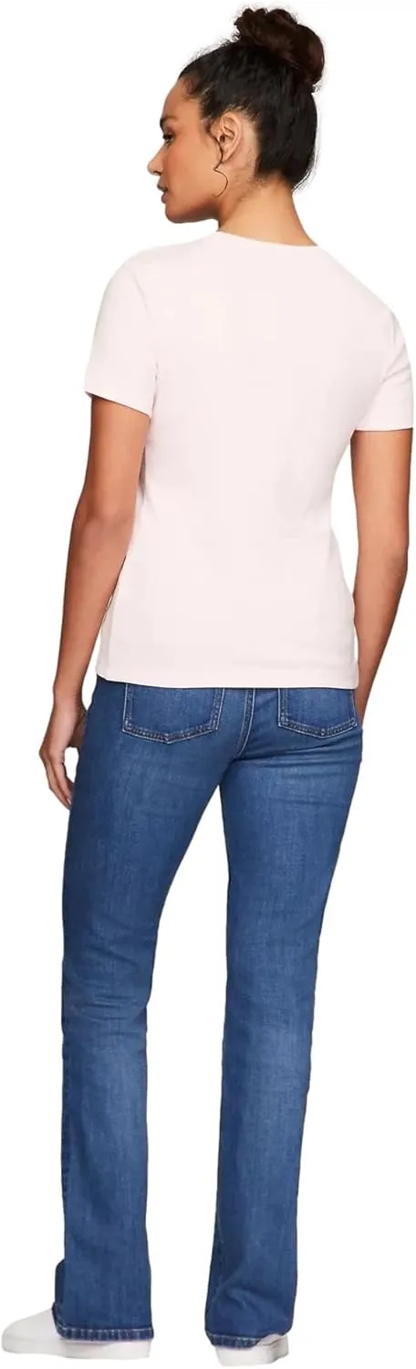 Tommy Hilfiger Women's Performance Cotton T-Shirt  Lightweight Graphic Tees