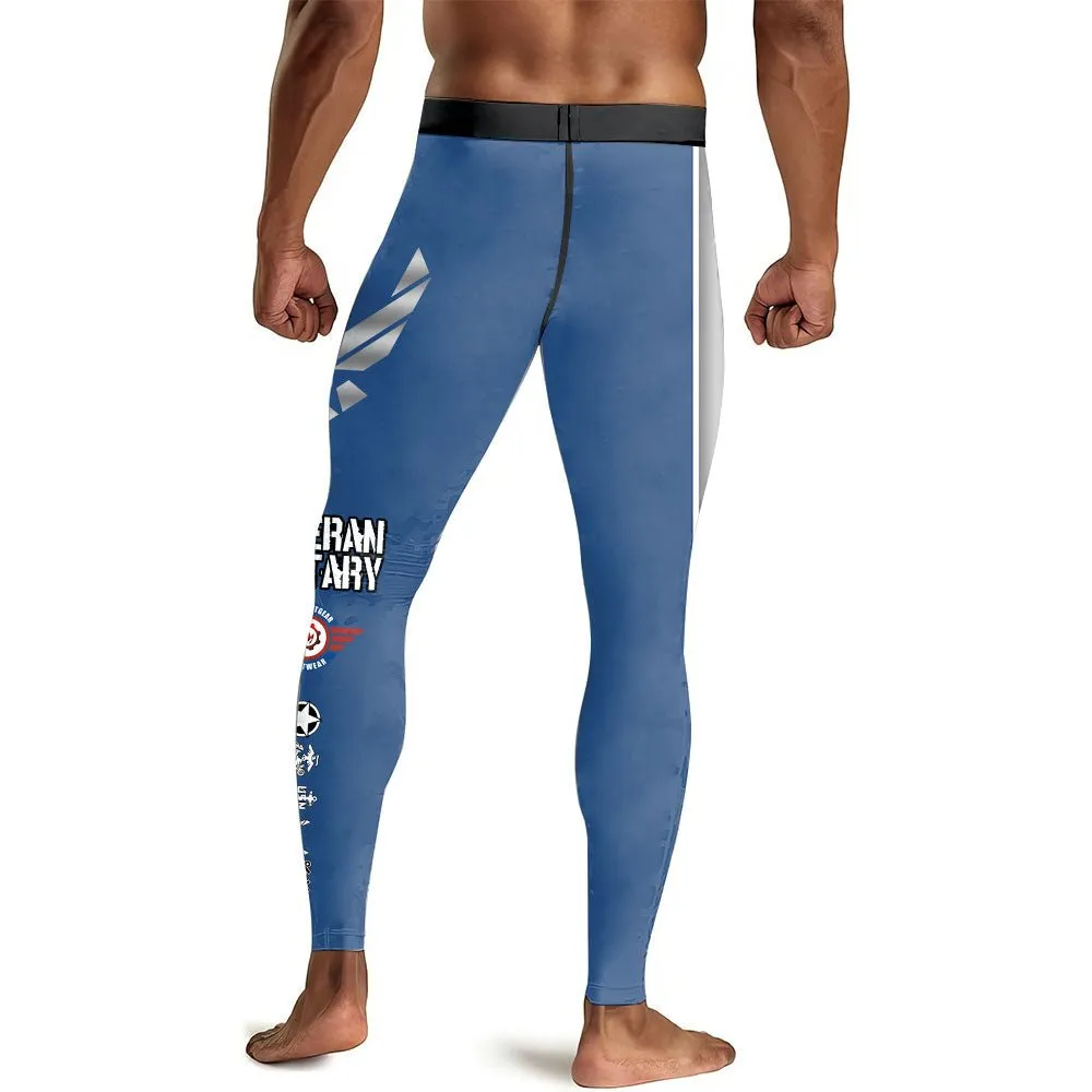 USA Air Force Veteran Military Men's Compression Leggings