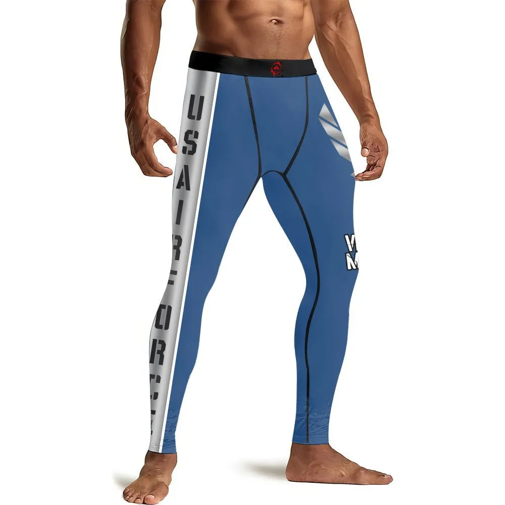 USA Air Force Veteran Military Men's Compression Leggings