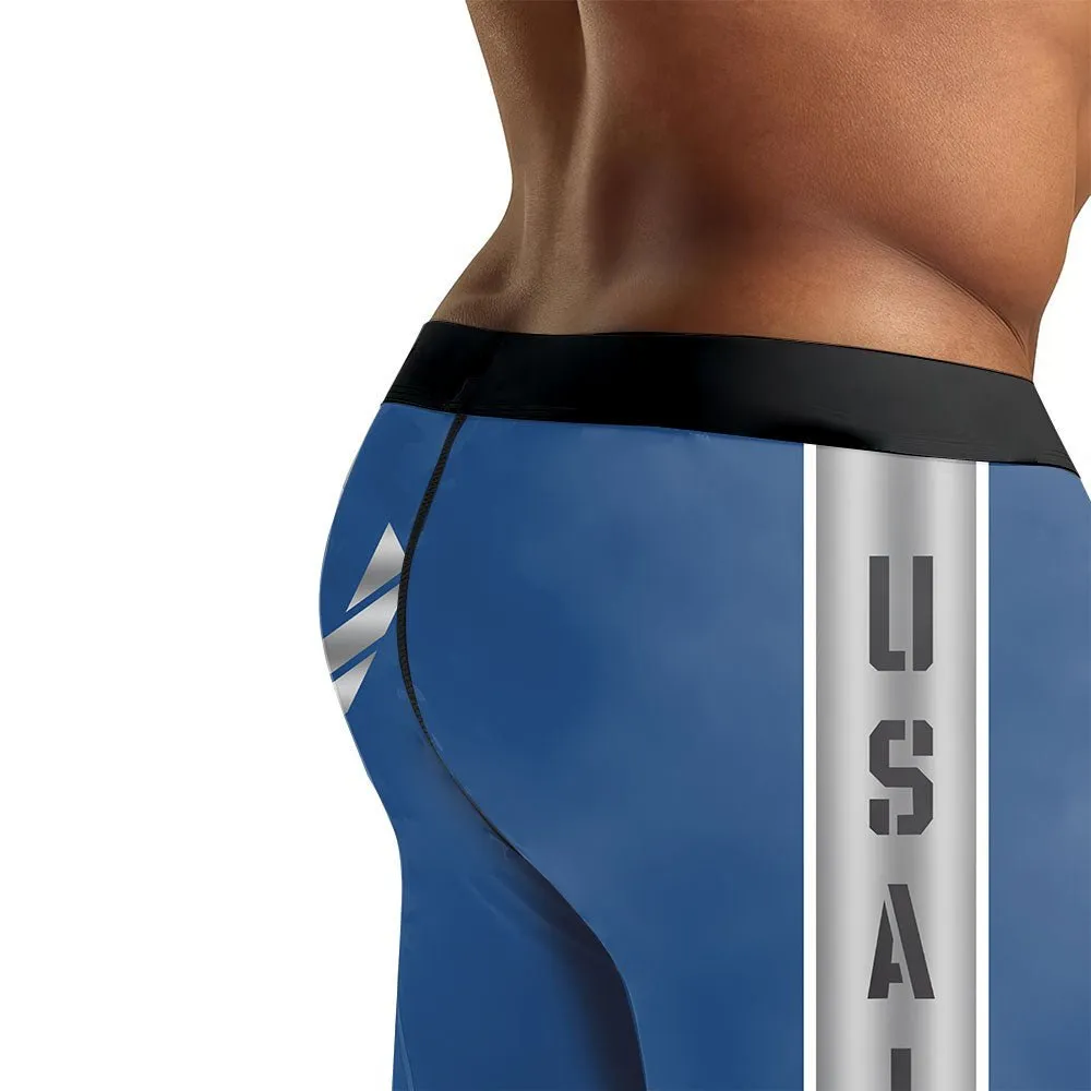 USA Air Force Veteran Military Men's Compression Leggings