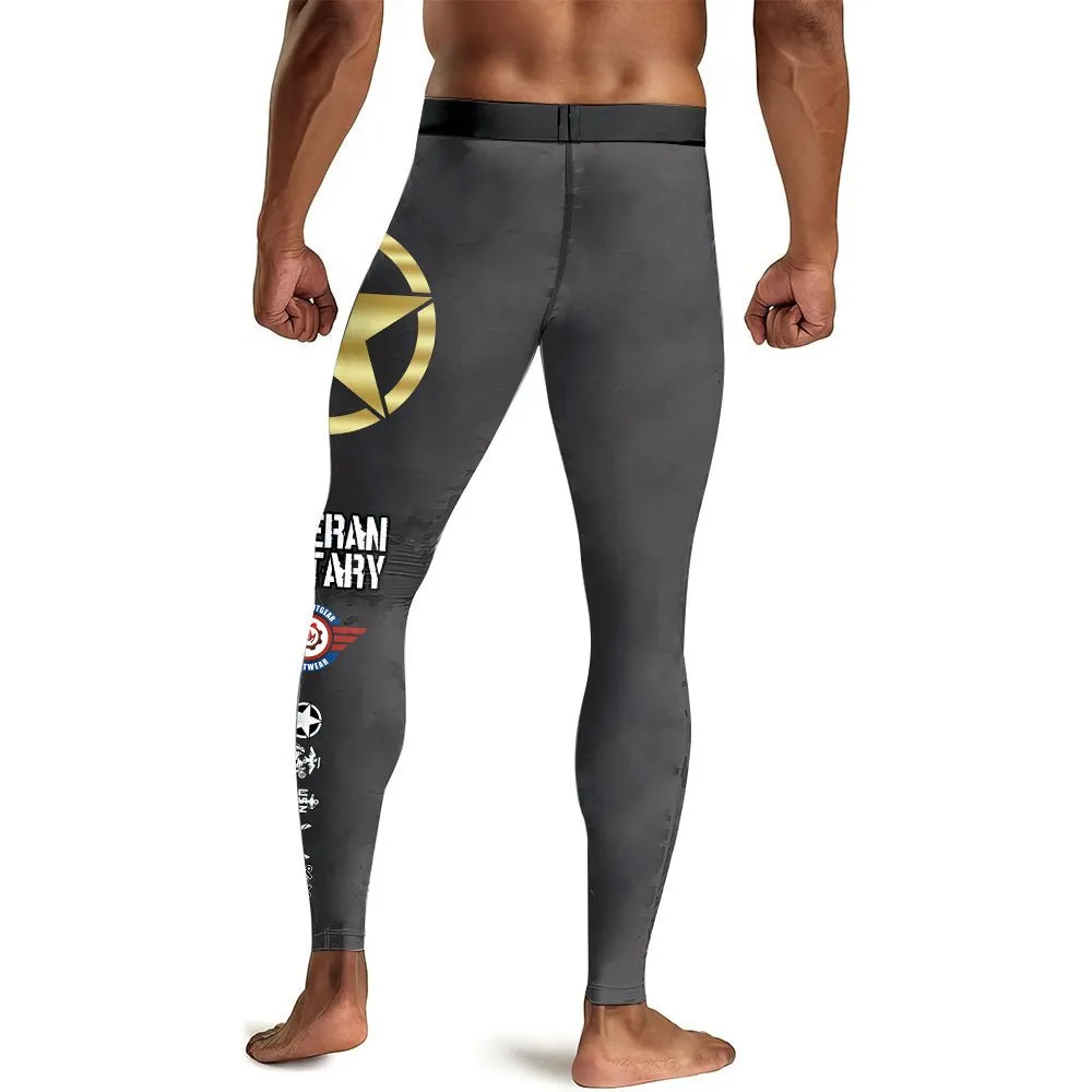 USA Army Veteran Men's Compression Leggings