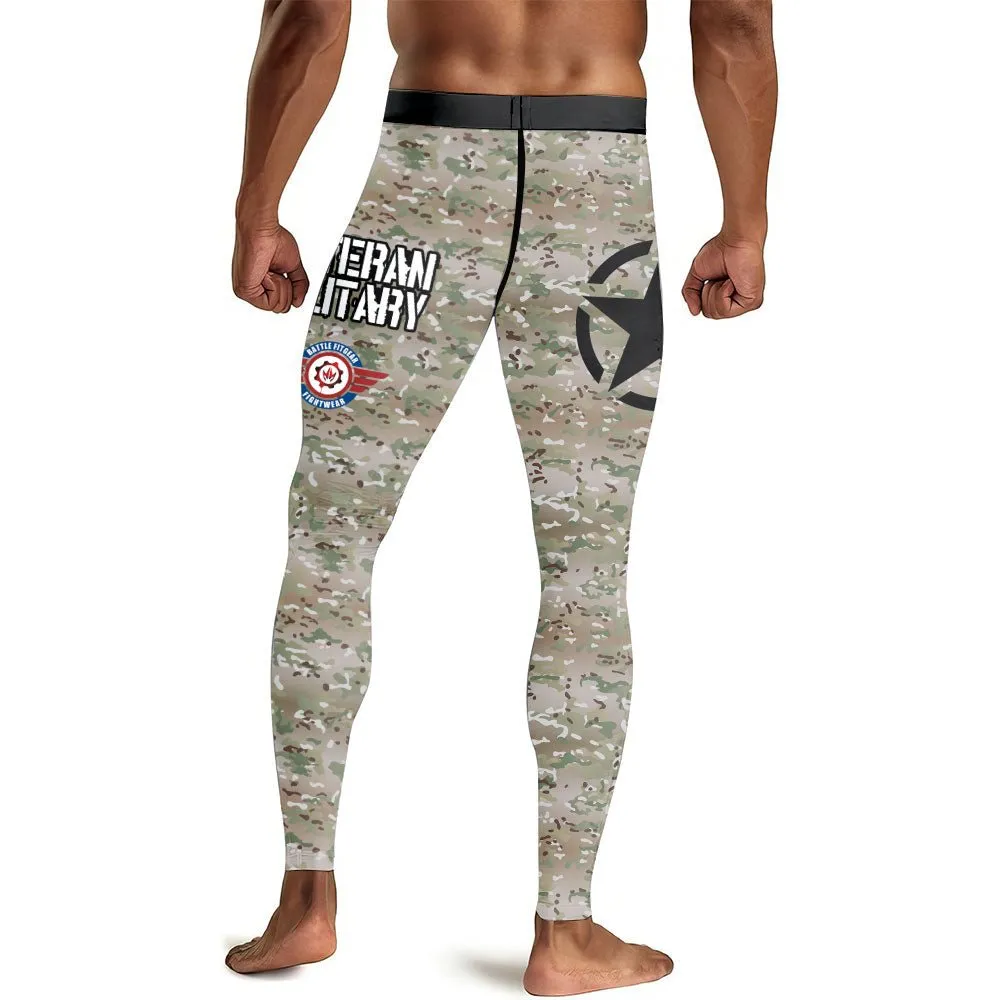 USA Army Veteran Military Men's Compression Leggings