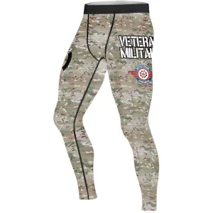 USA Army Veteran Military Men's Compression Leggings
