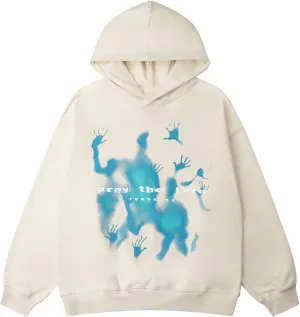 Vamtac Mens Oversize Graphic Hoodie Vintage Y2K Sweatshirt Cotton Fashion Hip Hop Pullover for Men and Women