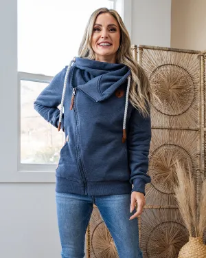 Wanakome Athena Full Zip Hoodie - Navy