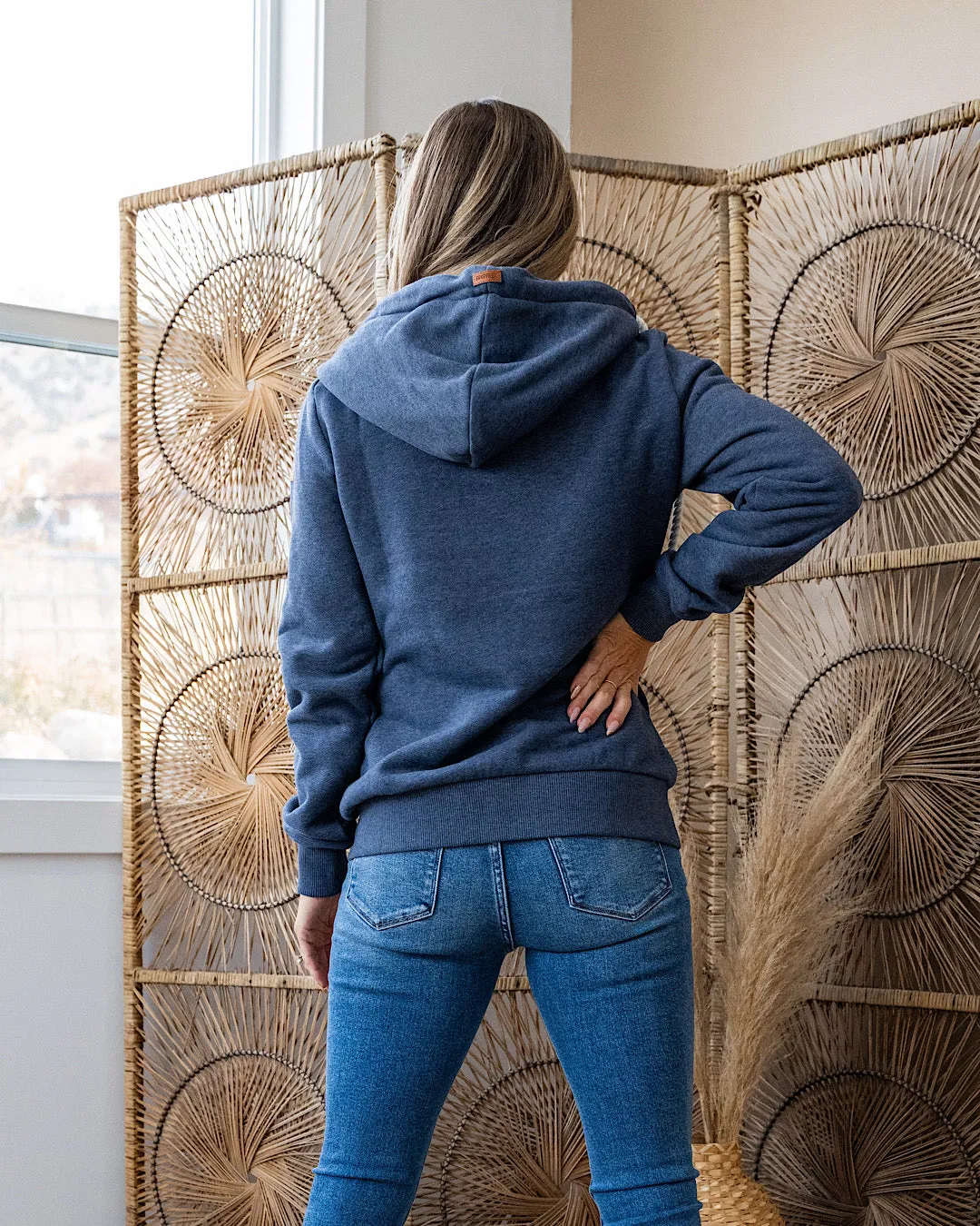 Wanakome Athena Full Zip Hoodie - Navy
