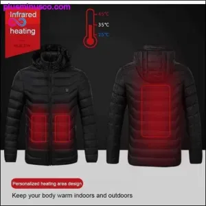 Winter Warm Hiking Jackets Men Women Smart Thermostat Hooded