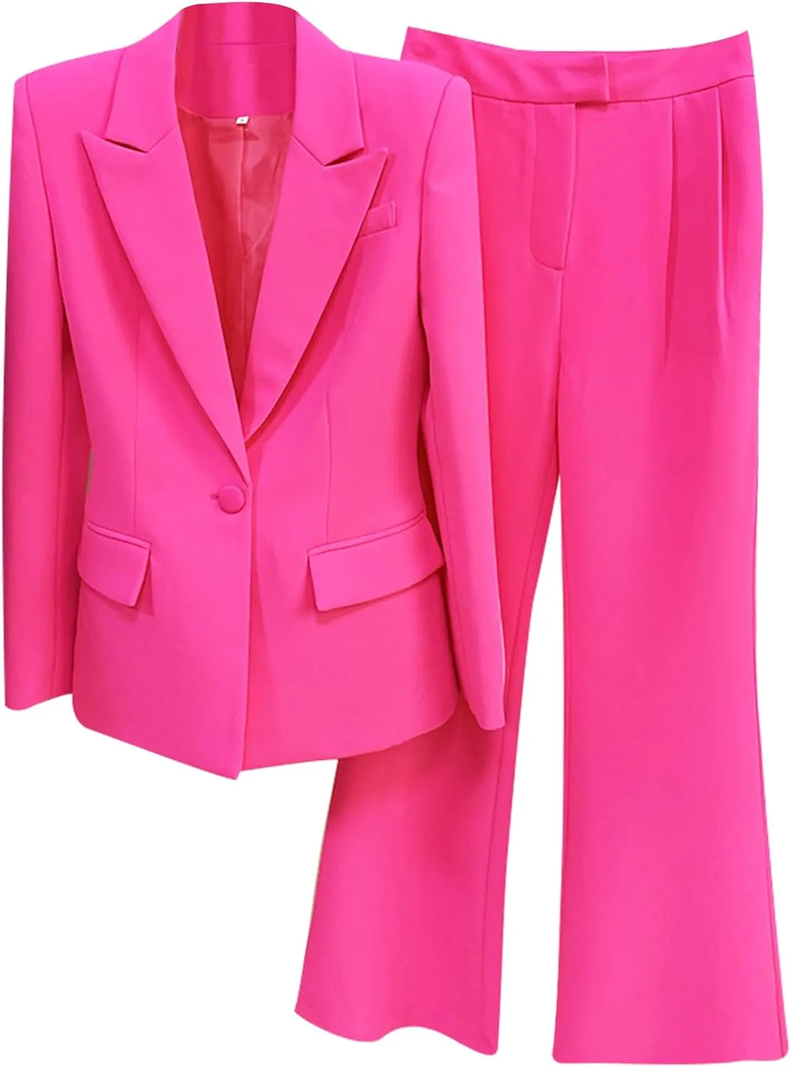 Women 2 Piece Outfits Dressy Blazer Jackets High Waisted Wide Leg Pants Suits Set Casual Business Work Wear
