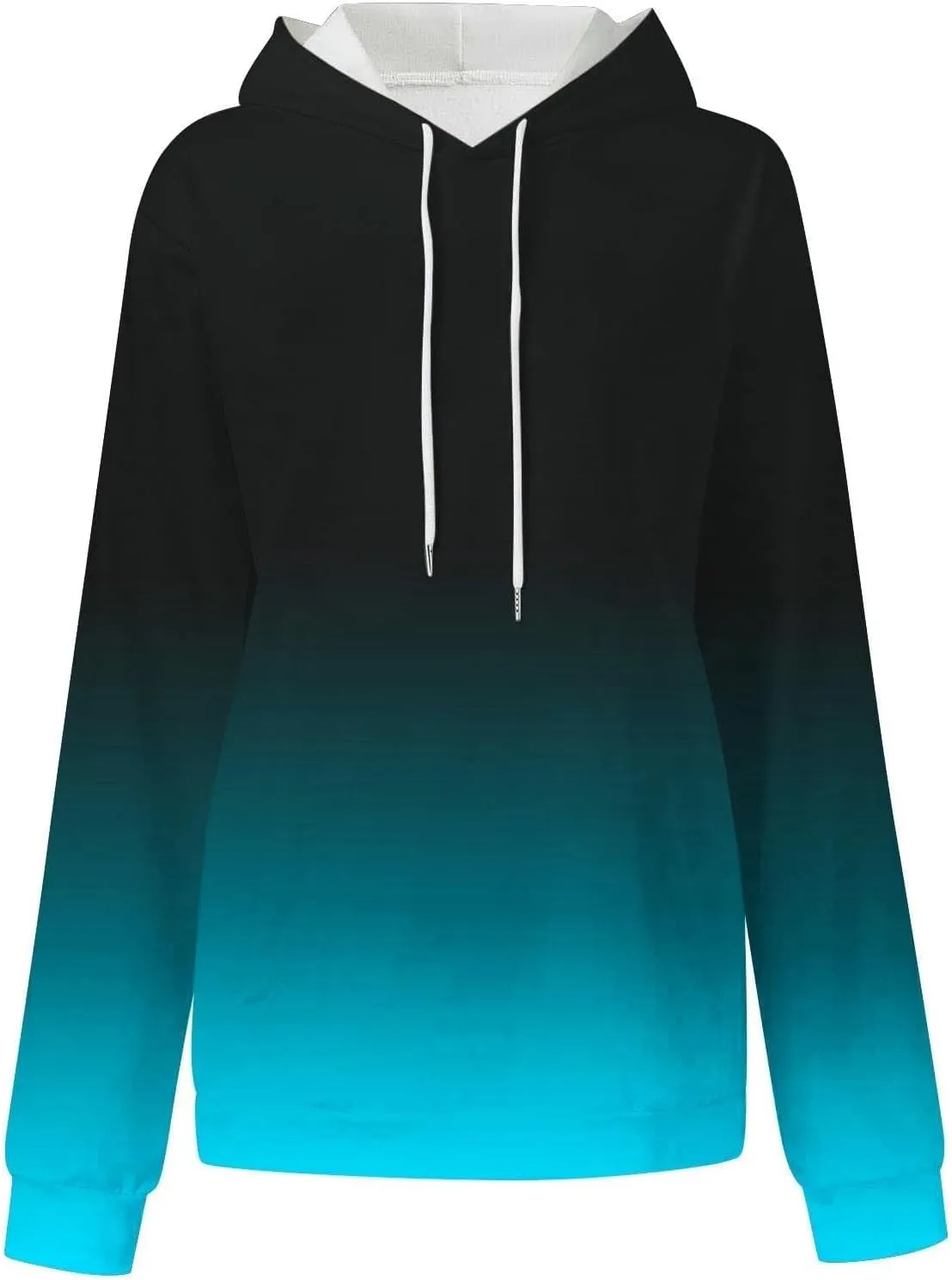Women Gradient Color Oversized Hoodies Trendy 2024 Pullover Sweatshirts Comfort Sweatshirt Tops Fall Fashion Clothes