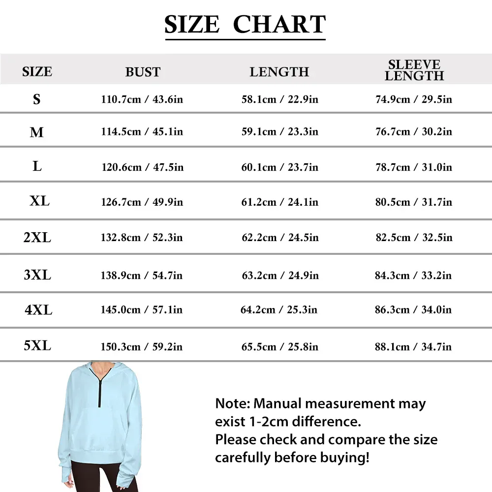 Women's Half Zip Cropped Hoodies Custom Face Christmas Lights Fleece Athletic Pullover Hoodies with Pockets Thumb Hole
