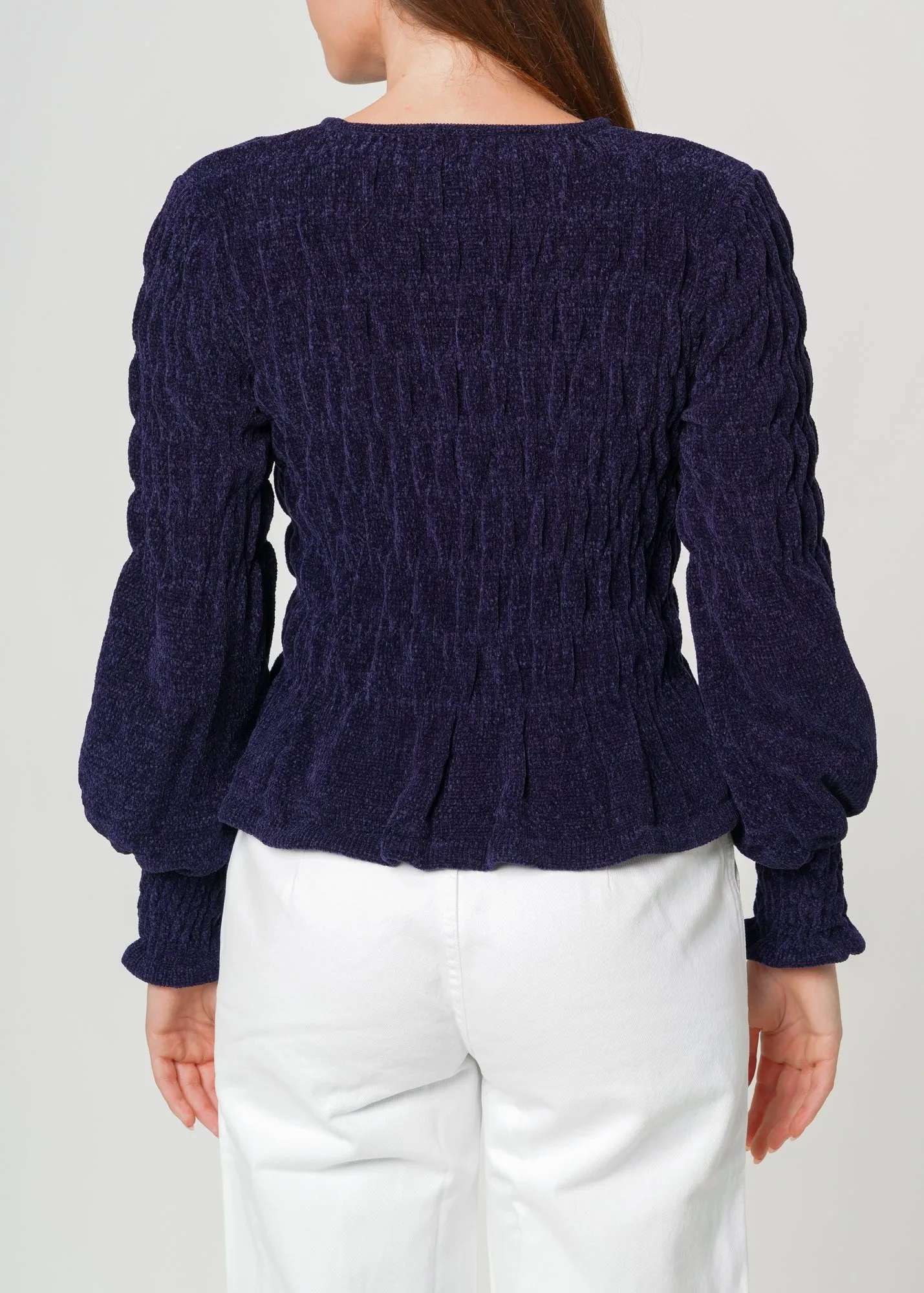 Women's Peplum Sweater In Midnight