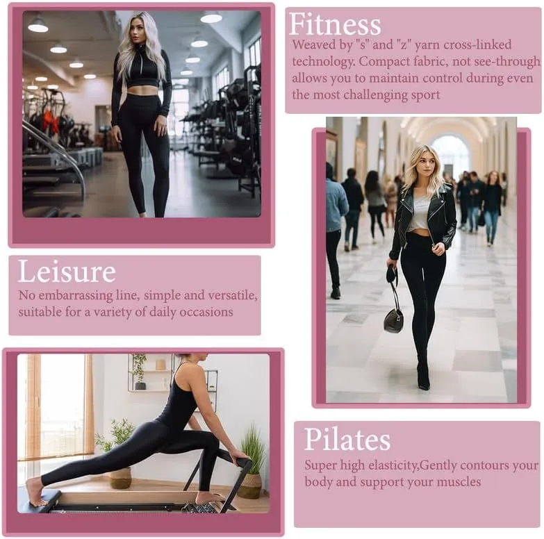 Womens Yoga Pants High Waisted Tummy Control Yoga Leggings Workout Leggings with Pockets Running Gym