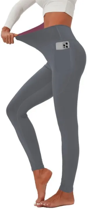 Womens Yoga Pants High Waisted Tummy Control Yoga Leggings Workout Leggings with Pockets Running Gym