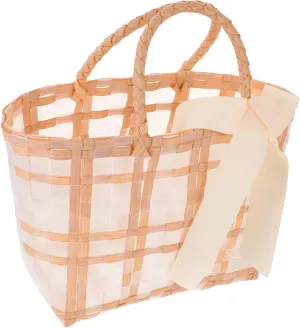 Woven Beach Bag for Women Portable Handbag with Comfortable Handle Stylish Summer Tote Flexible Storage Bag for Travel Casual Outings and