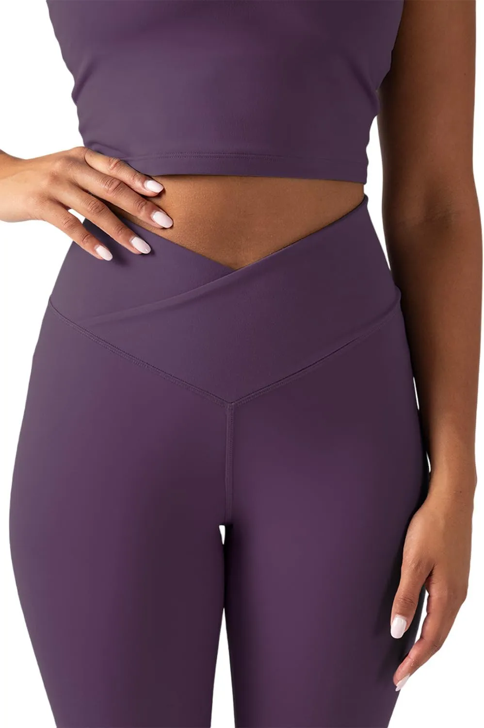 YITTY Active Women's Ultraluxe Crossover High-Waist Legging, Athleisure, 4-Way-Stretch