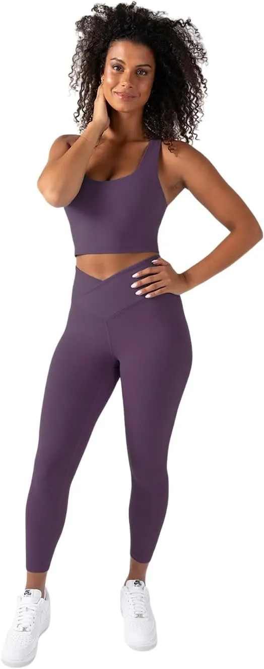 YITTY Active Women's Ultraluxe Crossover High-Waist Legging, Athleisure, 4-Way-Stretch