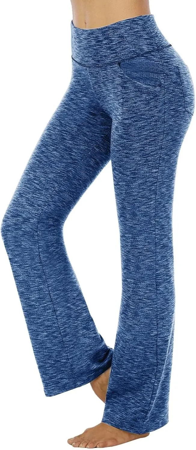 Yoga Pants Women High Waist Elastic Trousers Workout Trousers Work Pants Flare Leggings Bell Bottom Pant 2025