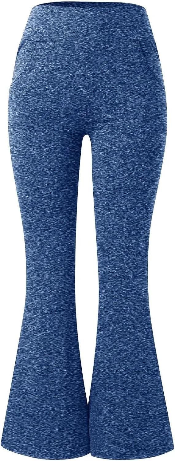 Yoga Pants Women High Waist Elastic Trousers Workout Trousers Work Pants Flare Leggings Bell Bottom Pant 2025