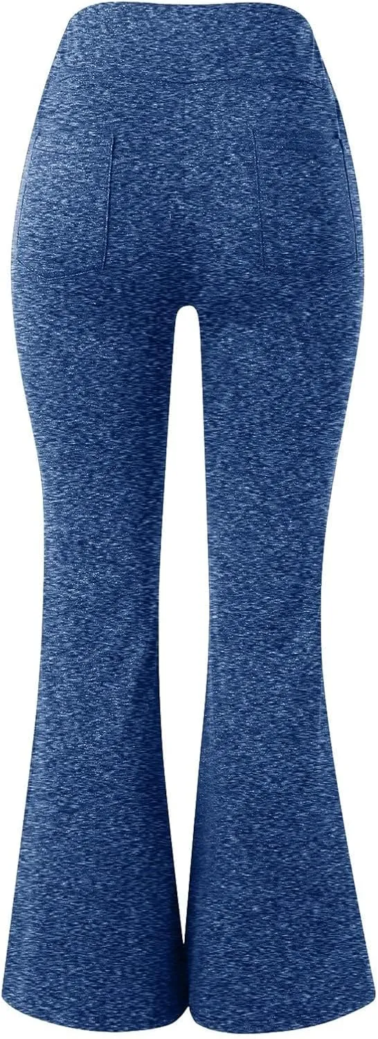 Yoga Pants Women High Waist Elastic Trousers Workout Trousers Work Pants Flare Leggings Bell Bottom Pant 2025